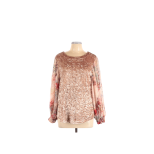 Anthropologie Meadow Rue Crushed Velvet Top Size L
